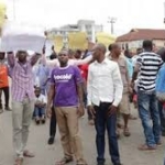 Wike Dictatorship: Rivers PDP Protesters Shutdown Abuja National Secretariat